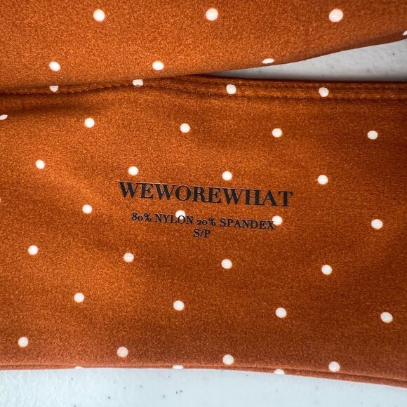 WeWoreWhat S Polka Dot Rust Square Neck Bralette Top - Picture 3 of 8